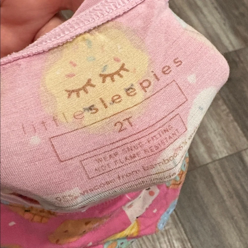 Little Sleepies Cookies and Milk Pink pajama top size 2t